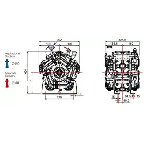 картинка Насос мембранный Comet ВPS260 NBR40 (249 л/мин; 20 бар) фото 3 картинка Насос мембранный Comet ВPS260 NBR40 (249 л/мин; 20 бар) фото 3