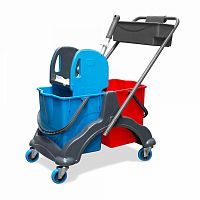 фото Уборочная тележка двухведерная Grass IT-0494 2х18 л, каркас пласик