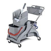 фото Двухведерная тележка Aquamatic 2x25 л с корзиной